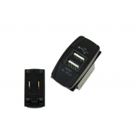 [Zásuvka 12/24V 2xUSB (3,1A) LED]