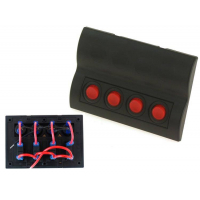 [Vypínač 12/24V IP68 ON-OFFx4, 4xB 2x5A 1x10A 1x15A, LED IP68]