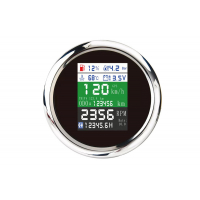 [Meradlo Depo 85mm Volt, Tlak oleja, Teplota oleja, Hladina paliva, RPK, Hodiny motora, Rýchlosť GPS tachometer]