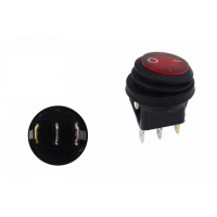[Prepínač okrúhly ON-OFF 3PIN červený]
