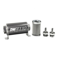 [Univerzálny radový palivový filter DeatschWerks 10 mikrónov 5/16" 110 mm]
