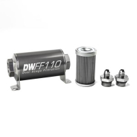 [DeatschWerks Univerzálny in-line palivový filter 40 mikrónov AN6 110 mm]