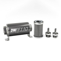 [Univerzálny radový palivový filter DeatschWerks 100 mikrónov 5/16" 110 mm]
