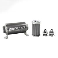 [DeatschWerks Univerzálny in-line palivový filter 100 mikrónov AN6 110 mm]
