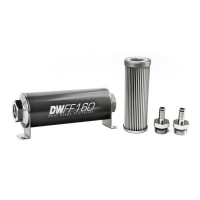 [Univerzálny in-line palivový filter DeatschWerks 10 mikrónov 3/8" 160 mm]