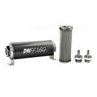 [DeatschWerks Univerzálny in-line palivový filter 40 mikrónov 5/16" 160 mm]