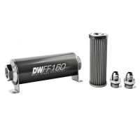 [DeatschWerks Univerzálny in-line palivový filter 40 mikrónov AN8 160 mm]