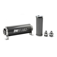 [DeatschWerks Univerzálny in-line palivový filter 100 mikrónov AN6 160 mm]