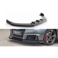 [Závodná odolnosť Predný splitter + klapky Audi RS3 8V Sportback - čierna + lesklé klapky]