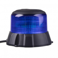 [Robustný modrý LED maják, čierny hliník, 48W, ECE R65]