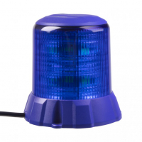 [Robustný modrý LED maják, modrý hliník, 96W, ECE R65]
