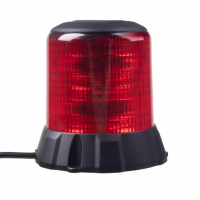 [Robustný červený LED maják, čierny hliník, 96W, ECE R65]