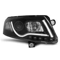 [Xenonové Svetlomety Tube Light Drl Black Pre Audi A6 C6 04-08]