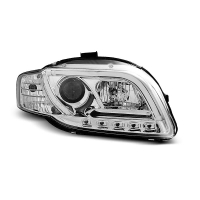 [Predné Svetlomety Tube Light Drl Chrome Pre Audi A4 B7 11.04-03.08]