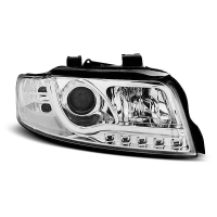 [Svetlomety Tube Light Drl Chrome Pre Audi A4 10.00-10.04]