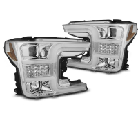 [Svetlomety Tube Light Chrome Pre Ford F150 Mk13 17-20]