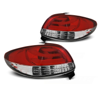 [Koncové LED zadné svetlá pre Peugeot 206 10,98- Červená Biela Led Lišta]