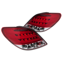 [Koncové LED zadné svetlá pre Peugeot 207 3D/5D 05.06-06.09 Červená Biela Led Lišta]