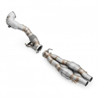 [AUDI TTRS 2.5 TFSI Downpipe pre with heat shield and catalytic converters (PROM.RS3/C)]