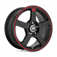 [MOTEGI MR116 FS5 - MATTE BLACK W/ RED STRIPE]