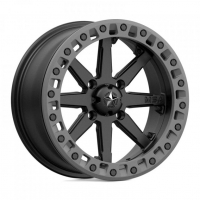 [MSA OFFROAD WHEELS M31 LOK2 BEADLOCK - SATIN BLACK W/ MATTE GRAY RING]