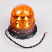 [LED maják 12-24V, 18x1W LED oranžový, pevná montáž, 150x145mm]