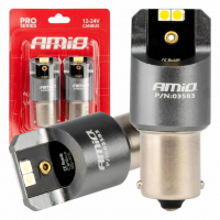 [LED CANBUS PRO séria BA15S P21W 4x3030 SMD Biela 12/24V AMIO-03583]