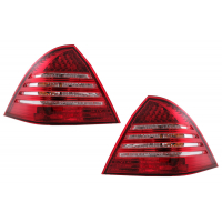 [LED zadné svetlá vhodné pre Mercedes C-Class W203 Sedan (2000-2004) Red Clear]