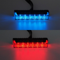 [PROFI SLIM výstražné LED světlo vnější, do mřížky, červeno-modrý, 12-24V, ECE R10]