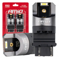 [LED CANBUS PRO séria P27/7W 2x3157 SMD Biela 12V 24V AMIO-03598]