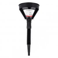 [Flexibilný čierny univerzálny lievik so sitkom na kvapalné palivo vodu 16 cm AMIO-04038]