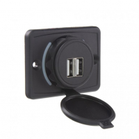[2x USB 4,8A zásuvka 12/24V, montáž na povrch]