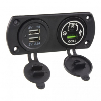 [Dvojitá zásuvka do panelu 3x USB-A + 1x USB-C nabíječka]
