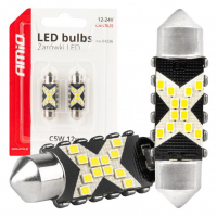 [LED CANBUS bulbs 12SMD Festoon C5W 2016 36mm White 12/24V AMIO-04236]