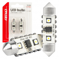 [LED CANBUS bulbs 12SMD Festoon C5W 3838 39mm White 12/24V AMIO-04249]
