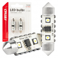 [LED CANBUS bulbs 12SMD Festoon C5W 3838 41mm White 12/24V AMIO-04250]