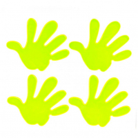 [Fluorescenčné, reflexné výstražné nálepky pre deti, labky AMIO-03942]