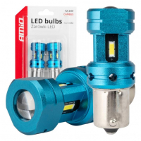 [CANBUS LED žiarovky 1156 BA15S P21W R10W R5W 4SMD 1860 Biela 12V 24V AMIO-04252]