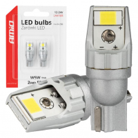 [LED žiarovky CANBUS T10 W5W 2SMD 3570 Biela 12V 24V AMIO-04256]