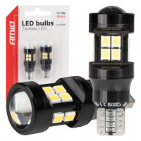 [LED žiarovky CANBUS T15 W16W 15SMD 2835 Biela 12V 24V AMIO-04245]