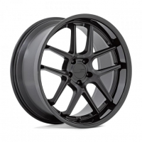 [AMERICAN RACING AR942 BISHOP - MATTE BLACK W/ GLOSS BLACK LIP]