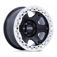 [KMC KM238 VI BEADLOCK - SATIN BLACK W/ MACHINED RING]