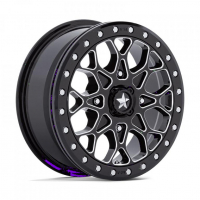 [MSA OFFROAD WHEELS M48 PORTAL BEADLOCK - GLOSS BLACK MILLED W/ GB RING]