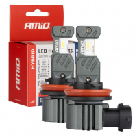 [LED Headlights Hybrid series H8 H9 H11 H16 6000K Canbus 60W AMIO-04116]