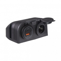 [Dvojitá zásuvka s panelem 1x CL + 2x nabíječka USB voděodolná]