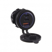 [USB QC3.0 + 2xUSB-C zásuvka 12/24V]
