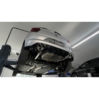 [VW Polo AW1 vrátane Facelift koncového tlmiča výfuku výstup vpravo/vľavo so stúpačkami - 2x100 Typ 25 vpravo/vľavo]