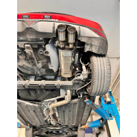 [Hyundai I20 N - BC3 koncový tlmič s výfukovou klapkou - 2x90 typ 14 s farebným okrajom]