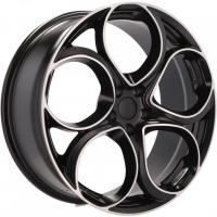 [RACING LINE L2387 MBHM - POLISHED + BLACK HALF MATT]