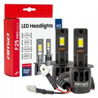 [LED Headlights Series F25 PRO BLACK FULL CANBUS H3 68W 12V 24V AMIO-04718]
